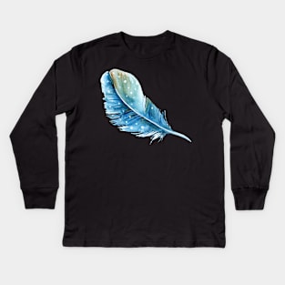 Image: Watercolor, Feather Kids Long Sleeve T-Shirt